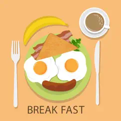 food and breakfast stickers logo, reviews