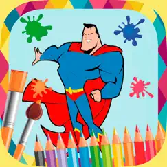 superhero paint coloring book logo, reviews