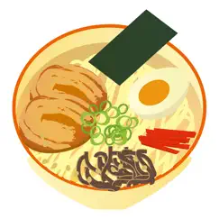 japanese noodle sticker logo, reviews
