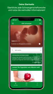 aok schwanger - gesund leben iphone bildschirmfoto 1