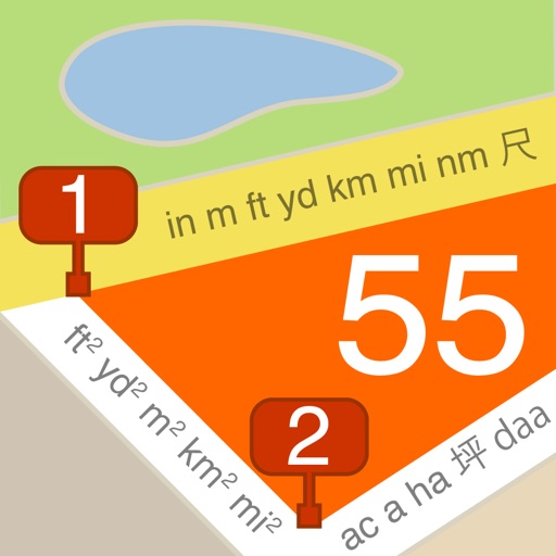 Planimeter 55. Measure on map. app reviews download