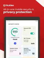 mcafee security & wifi privacy ipad images 1