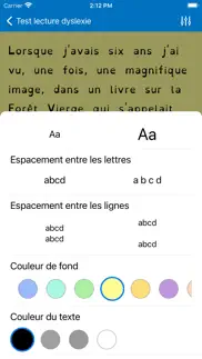 test lecture dyslexie francais iPhone Captures Décran 3