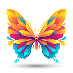 glossy butterflies stickers logo, reviews