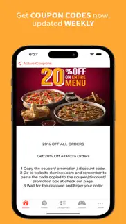 coupons for dominos pizza iphone bildschirmfoto 2