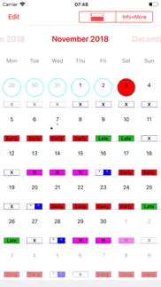 calendrier tableau de service iPhone Captures Décran 1