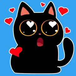 funny black cat stickers emoji inceleme, yorumları