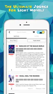 novel updates, the best reader for light novels iPhone Captures Décran 2