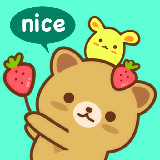 Strawberry Cat Emoji Sticker for iMessage app reviews download
