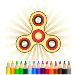 fidget spinner coloring book logo, reviews