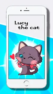 lucy the gorgeous cat stickers iphone images 1