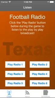 texas football - sports radio, scores & schedule iphone images 2