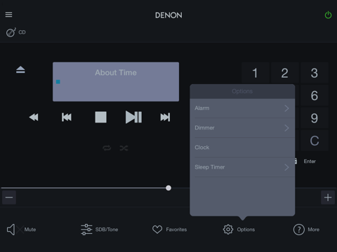 denon hi-fi remote iPad Captures Décran 3
