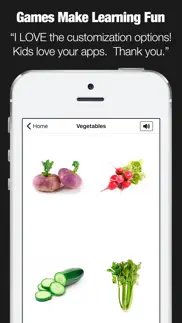 flashcards for kids - first food words iphone images 2