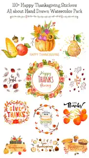 thanksgiving watercolor pack iphone images 1