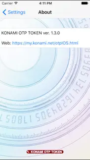 konami otp software token iphone capturas de pantalla 2