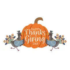 happy thanksgiving day sticker logo, reviews