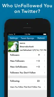 tweet sponge - who unfollowed iphone capturas de pantalla 1