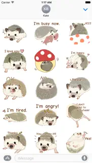 shy and cute hedgehogs sticker iphone images 2