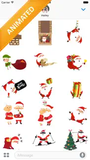 animated xmas santa stickers iphone images 2