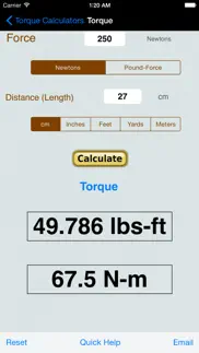 torque calculator, units conv iPhone Captures Décran 4