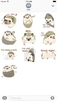 shy and cute hedgehogs sticker iphone images 3