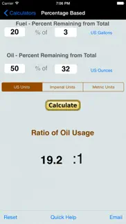 gas oil mixture ratio iPhone Captures Décran 2