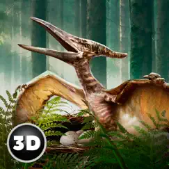 flying pterodactyl dino wildlife 3d logo, reviews