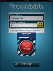 tweeticide - delete all tweets ipad capturas de pantalla 3