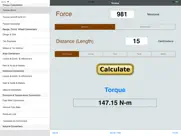 torque calculator, units conv iPad Captures Décran 1