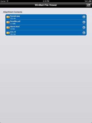 winmail viewer for iphone and ipad ipad capturas de pantalla 2