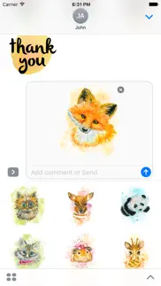 watercolor emoji stickers for imessage & whatsapp iphone resimleri 3