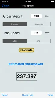horsepower trap speed calc iPhone Captures Décran 3