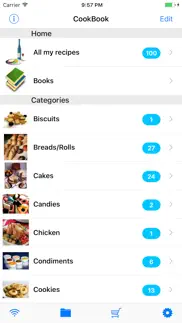 handy cookbook (livre des recettes) iPhone Captures Décran 1