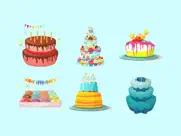 3d happy birthday cake sticker ipad images 3