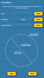 circle calculator radius area iphone images 2
