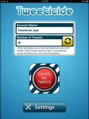 tweeticide - delete all tweets ipad capturas de pantalla 2