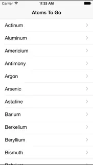 atoms to go table of elements iPhone Captures Décran 1