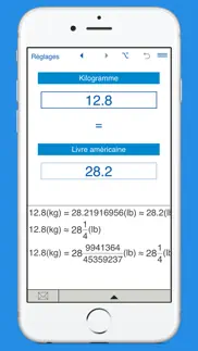 livres en kilogrammes et kg en lb convertisseur iPhone Captures Décran 3