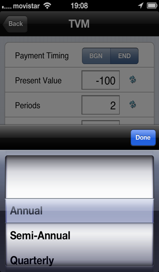 calculadora financiera iphone capturas de pantalla 3