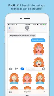 gingermoji - redhead emoji stickers for imessage iphone images 1