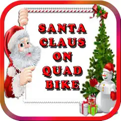 santa claus in north pole on quad bike simulator logo, reviews