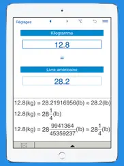 livres en kilogrammes et kg en lb convertisseur iPad Captures Décran 3