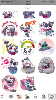 cute panda pun funny stickers iphone images 3