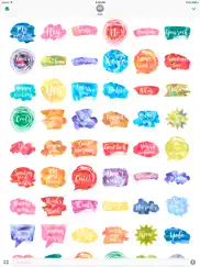 watercolor emoji stickers for imessage & whatsapp ipad images 1