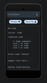 markdown editor and reader iphone capturas de pantalla 1