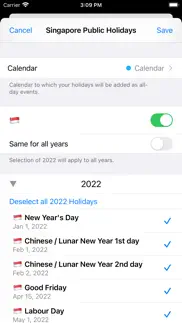 singapore public holidays 2023 iPhone Captures Décran 2