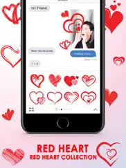 red heart collection stickers for imessage ipad images 2