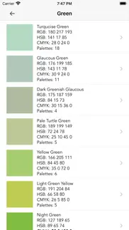 sanzo color palettes iPhone Captures Décran 2