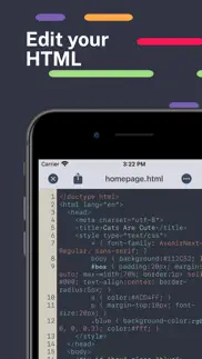 html editor iphone capturas de pantalla 1